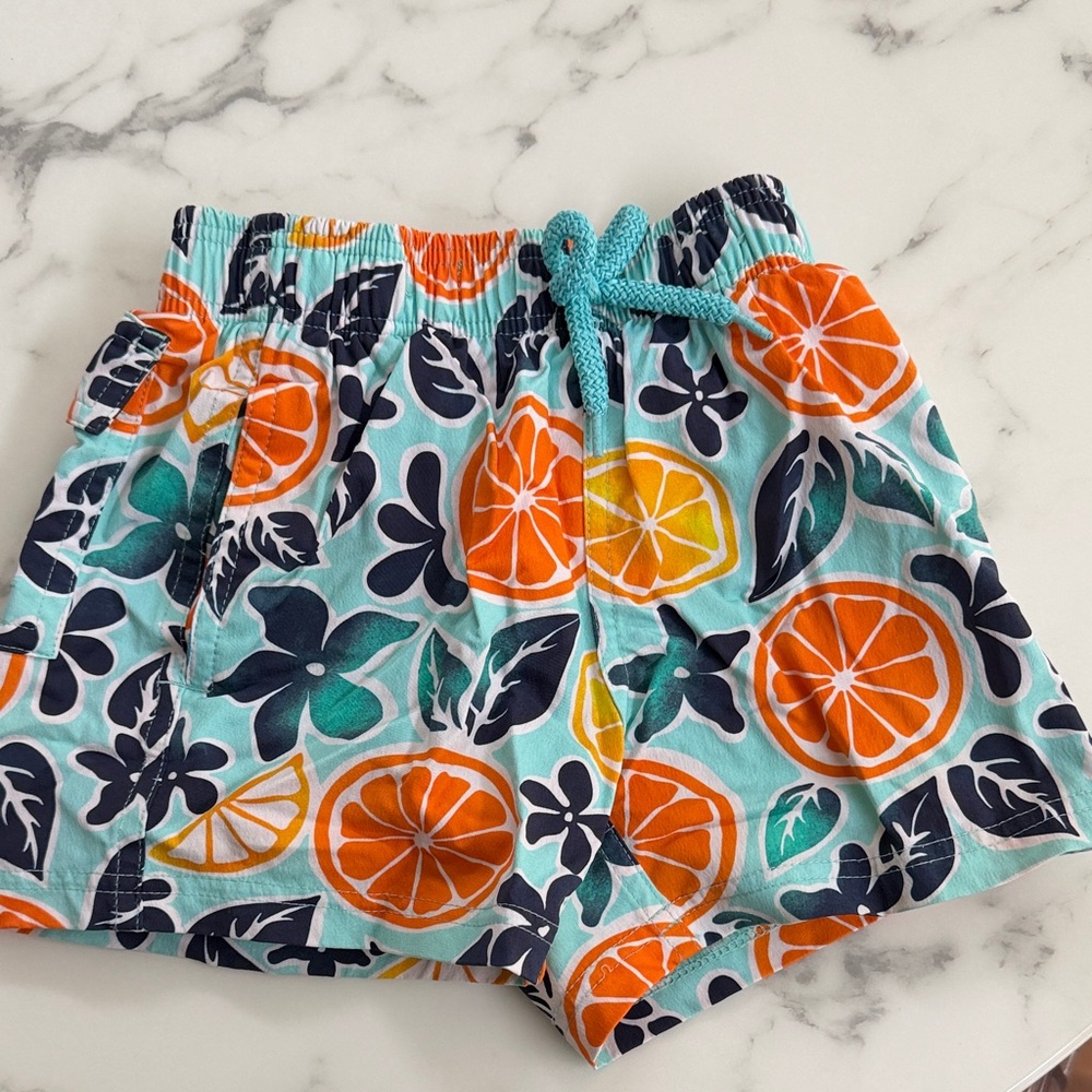 Vilebrequin Citrus and Leaf Print Shorts